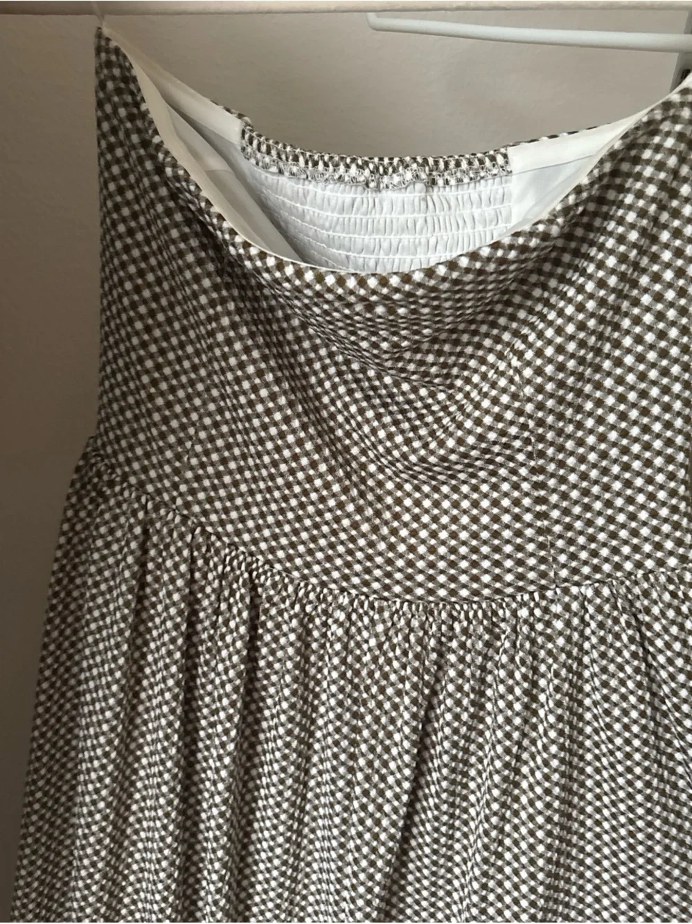 Dark green gingham midi Dress - Picture 7 of 7